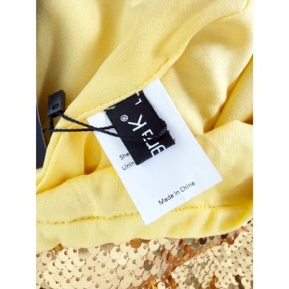 Allegra K Women's Glitter Side Slit High Waist Party Midi Sequin Skirt NEW L - Picture 6 of 9